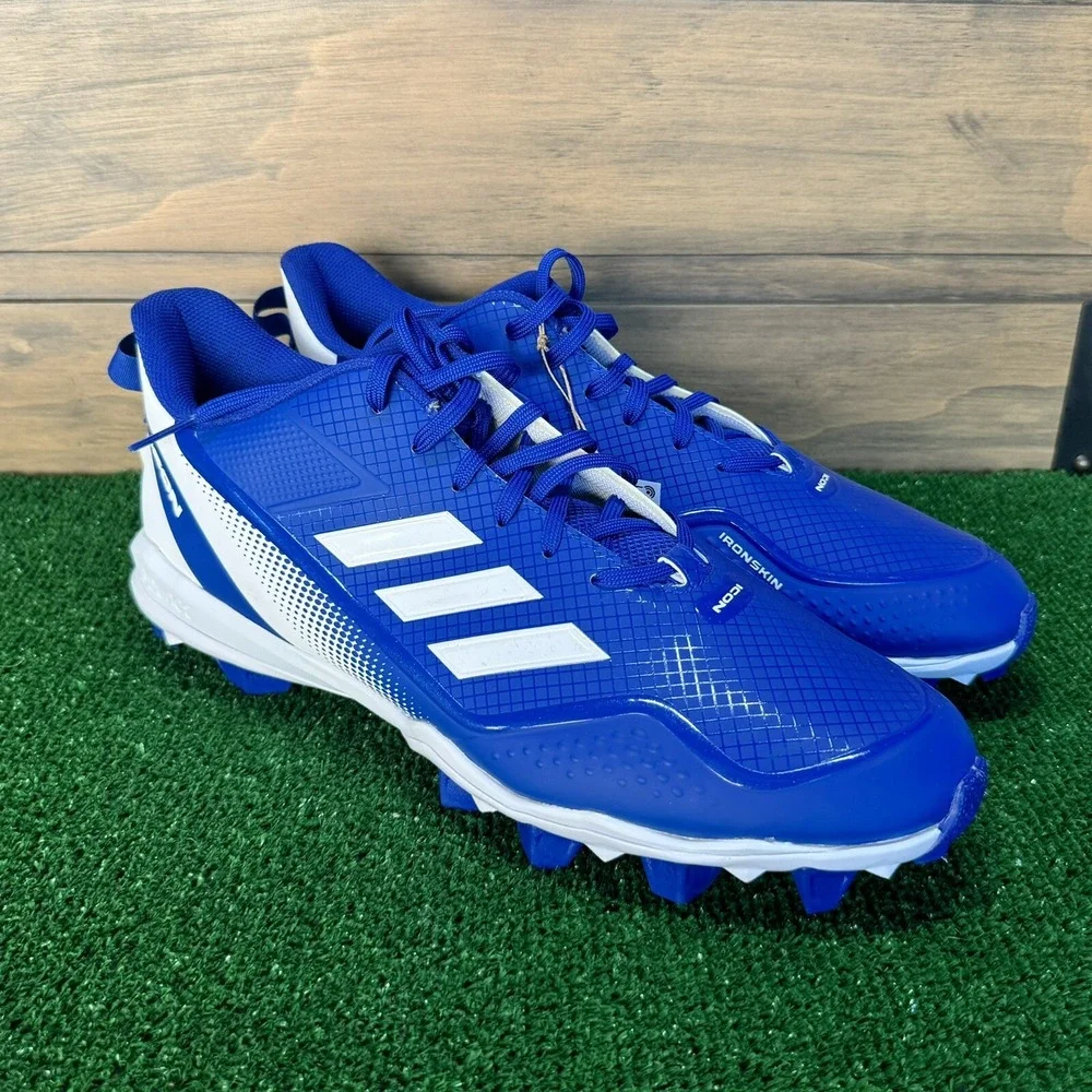 New Men's FY4440 Adidas Icon 7 MD‎ Low Molded TPU Baseball Cleats Size 15 Blue
